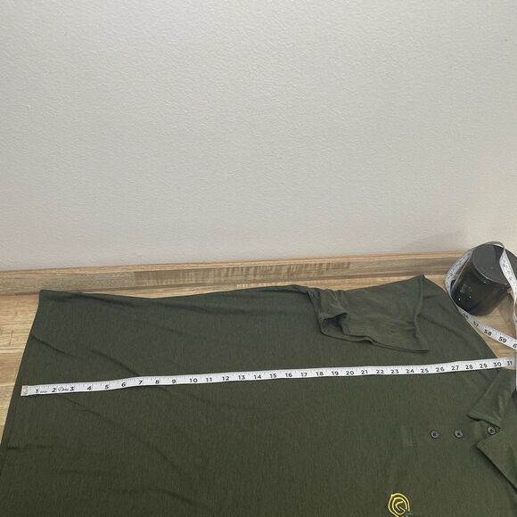 Vuori Strato Tech Performance Short Sleeve Polo Shirt Men XXL Heather Green EUC - Picture 8 of 8